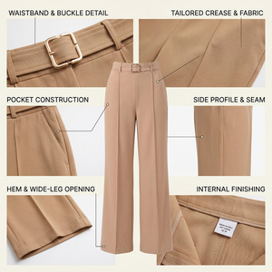 Pantalon de jogging classique en tissu Oxford 100 % coton respirant et coupe-vent pour femme, couleur pastel, coupe régulière, le plus vendu - Product Image 6