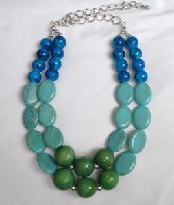 Collar Clásico de Resina Personalizado para Mujer, Colgante de Cuerno con Cuentas de Todos los Colores, Cadenas de Último Diseño, Regalo Coleccionable Artístico - Product Image 6