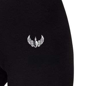 Legging noir en jersey pour femme, taille haute, extensible, doux au toucher, pour fitness, yoga, entraînement, tenue de sport, confort quotidien - Product Image 2