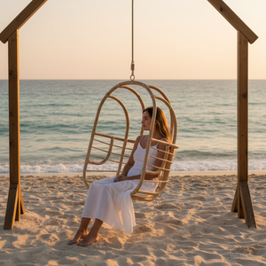 Silla Colgante de Ratán al por Mayor, Silla Columpio para Patio Exterior, Silla Colgante de Mimbre Hecha a Mano para Jardín y Balcón - Product Image 5