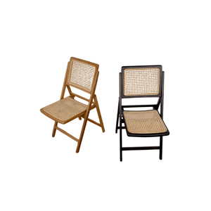 Chaise de salle à manger pliable Virox en teck massif avec dossier croisé au design moderne pour la salle à manger et le salon - Product Image 4