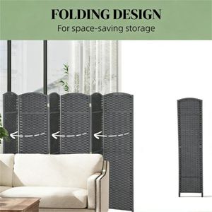 Paravento Pieghevole Grigio Antracite per Alta Privacy, Elegante Divisorio per Ambienti - Product Image 2