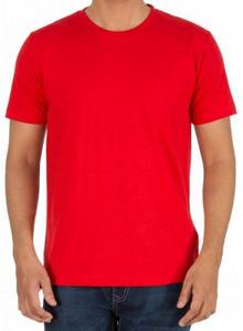 T-shirt en maille pour homme, col rond, manches courtes, coupe classique, respirant, anti-boulochage, écoresponsable, sérigraphié blanc sur le devant - Product Image 3