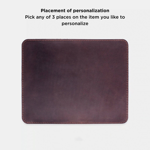 Saddle Leather Mouse Pad Case Genuine Cowhide <b>Desk</b> Mat Luxury Real Leather Writing Pad for Office Tabletop LMP-0030 - Product Image 3