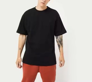 เสื้อยืดโอเวอร์ไซส์สำหรับผู้ชาย ผลิตตามความต้องการของลูกค้า งานคุณภาพระดับมืออาชีพ ผ้าฝ้าย 100% แขนสั้น กันยับ ดีไซน์พรีเมียม - Product Image 1
