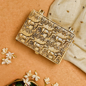 Mohenjo Daro Caja de almacenamiento decorativa Artículo de decoración del hogar y pieza maestra - Product Image 1