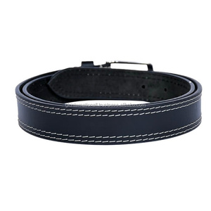 Ceinture pour homme tendance, double couture, cuir véritable, nouveau style, style japonais décontracté, style business pour homme et femme - Product Image 5