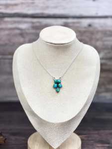 Handmade Kingman Turquoise <b>Necklace</b> Sterling Silver Southwestern Boho Artisan <b>Statement</b> Jewelry Natural Gift for Her - Product Image 1