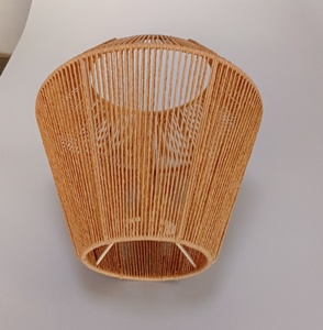 Nouveaux abat-jour en raphia conique pour lustres avec douille E27, idéal pour les hôtels et les restaurants - Product Image 5