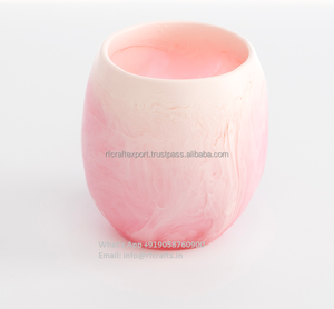 Taza de resina azul y blanca hecha a mano para café Mini Fairy Garden Drinkware Crafts para uso doméstico - Product Image 6