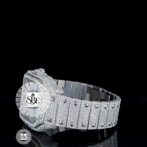 Reloj de Acero Inoxidable de 41 mm con Movimiento ETA y Diamantes Moissanite VVS, Completamente Cubierto de Piedras, para Hombre, al Mejor Precio - Product Image 1