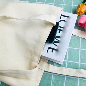 New Fashion High Quality Cheap Price 100% Cotton Tote <b>Bag</b> Hand Carry Luxury Handbags Custom Logo And SIze - Product Image 6