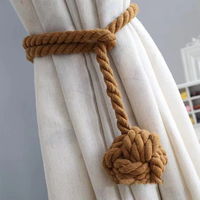 Attache de rideau en corde Ticback, boule suspendue en coton, boucle de rideau en corde, rails et accessoires