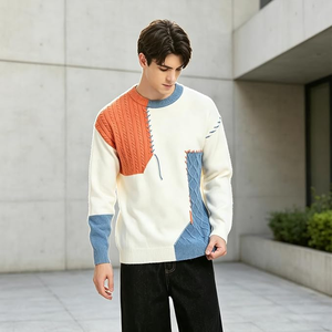 Pull en tricot vintage pour homme, taille plus, de haute qualité, nouveau style personnalisé, 100% coton, hiver - Product Image 2