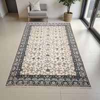 Knoten-Teppich Lebendiger Handgewebter Türkischer Wolle/Seide Teppich Moderne Geometrische Tiermuster Flachflorig Umweltfreundlich Rutschfest Haustierfreundlich