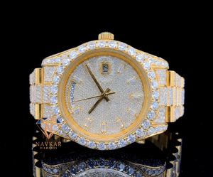 Reloj de Lujo para Hombre con Diamantes Moissanite VVS de Plata de Ley 925, Estilo Urbano, Tendencia de Moda, Suministro Mundial, Proveedor Indio - Product Image 3