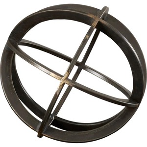Sculpture d'orbite en fer industriel faite à la main, décoration de table géométrique, artisanat métallique artistique pour salon, design circulaire pour la décoration intérieure - Product Image 3