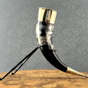 Haute qualité alimentaire poli personnalisé support boeuf buffle artisanat naturel Viking corne à boire à bas prix de l'Inde - Product Image 1