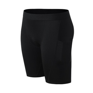 Skinny Elastic Waist Breathable Lightweight Unisex Gym Fitness <b>Shorts</b> Embossed Printed Outdoor Sports <b>Compression</b> Clothing - Product Image 4