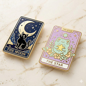 Celestial Metal Badges Wholesale - Product Image 1