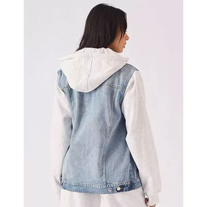 Veste en jean pour femme, fabrication sur mesure, toucher doux, respirante, nouvelle qualité supérieure, en coton, en vente - Product Image 2
