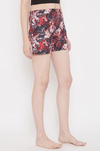 Women's Printed Abstract Pattern Shorts High Waist <b>Elastic</b> Knitted Sporty Quick Dry Regular Fit - Product Image 6