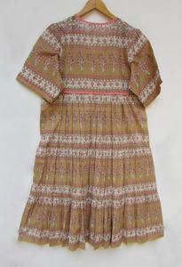 Mini vestido Maxi con estampado de algodón de verano para mujer, minivestido indio con borlas y escote en V - Product Image 6