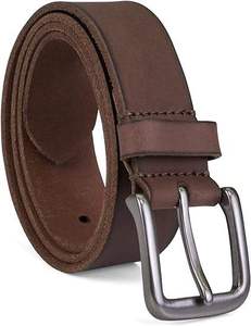 Ceinture pour homme RELEVO INDUSTRIES en cuir véritable de vache, couleur unie, boucle carrée en cuivre, légère et durable, modèle LB_47 - Product Image 2