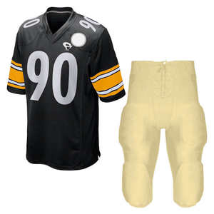 Uniforme de Fútbol Americano para Adultos, Diseño Moderno, Manga Corta, 100% Poliéster, Tallas Grandes, Servicio OEM, Precio al por Mayor - Product Image 1