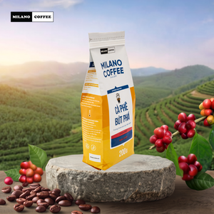 กาแฟบดมิลาน เวียดนาม เอ็กเซลซา 200 กรัม คั่วเข้ม รสขม กลิ่นเนย รสเค็ม หนาแน่น กาแฟแบบดั้งเดิม ขายส่ง - Product Image 1