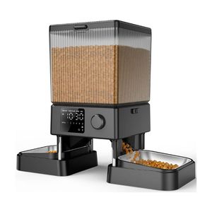 Comedero Automático para 2 Gatos, Dispensador de Comida Automático de 20 Tazas/5L para Mascotas Pequeñas en Interiores, Comedero Temporizado para Comida Seca - Product Image 1