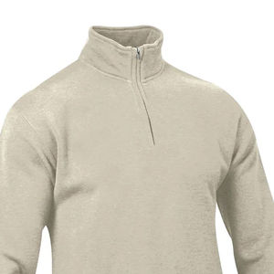 Men Button-Up Stand Collar Zip Fleece Pullover Long Sleeve Sweatshirt Casual Outdoor Winter Polyester/Cotton Eco-Friendly Hoodie - Product Image 4