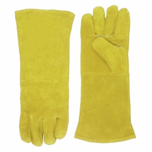 Gants de sécurité en cuir de vachette pleine fleur robustes pour usage industriel, ignifuges pour la soudure, le barbecue, la lutte contre les incendies et la construction - Product Image 4
