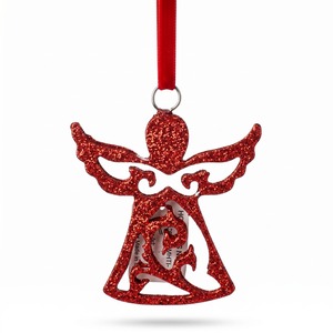 Handmade Metal Christmas Hanging Ornament With Glitter Finish For Holiday <b>Tree</b> Decoration Seasonal Display And Christmas Gifts - Product Image 4