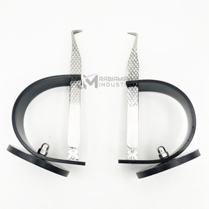 Support de pince à épiler simple RMI, couleur personnalisable, en acier inoxydable, anti-magnétique, préhension de précision pour cils et diamants - Product Image 4