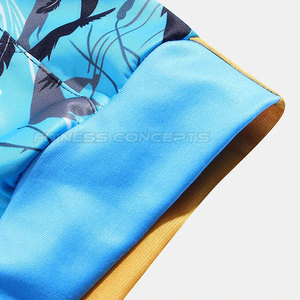 Sweat-shirt à capuche pour homme, imprimé par sublimation, motif oiseaux bleus et jaunes, vêtement décontracté d'été, coupe classique, tricoté en polyester - Product Image 3