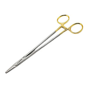 Portaagujas Mayo Hegar de 8 pulgadas con inserciones de carburo de tungsteno, portagujas quirúrgico chapado en oro con cierre fuerte y dentado - Product Image 5