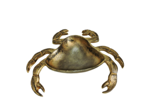 Gold <b>Crab</b> Aluminum <b>Decorative</b> Bowl - Handcrafted Nautical Coastal Metal Dish & Tropical Marine Animal Table Centerpiece Accent - Product Image 4