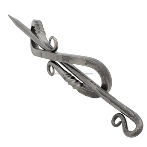 Pince à cheveux viking viking personnalisée médiévale forgeron personnalisé fait bâton de cheveux collections torsadées forgé de haute qualité - Product Image 3