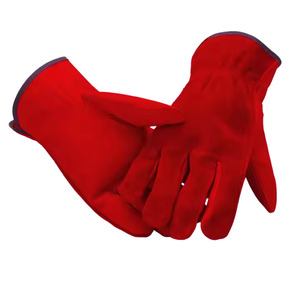 ถุงมือทำงานหนังวัวแท้เกรดพรีเมียม ทนทาน กันลื่น ระบายอากาศได้ดี ปรับขนาดข้อมือได้ นุ่มสบาย - Product Image 1