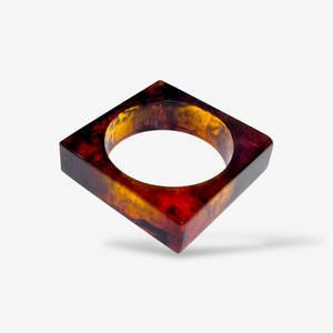 Bague en résine taille princesse, sculpture artistique, accessoire décoratif pour la maison, couleur ambre rouge, forme ronde, Saint-Valentin, Noël - Product Image 3
