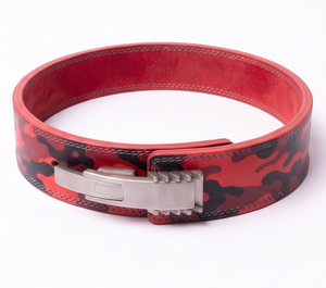 Cinturón de levantamiento de pesas de cuero camuflado de 13 mm con palanca ajustable, cinturones de gimnasio de 10 mm, soporte lumbar, cinturón de entrenamiento con palanca ajustable unisex - Product Image 4