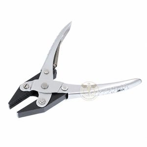 Alicates de Punta Plana Paralela con Mordazas Serradas de Acero al Carbono de 160 mm, Herramientas Multiusos para Joyería, Relojería, Óptica, Doblado, Envoltura y Bricolaje - Product Image 4