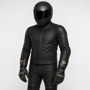 Guantes de Carreras Edición Oro, Más Vendidos, Dedos Completos, Piel de Vacuno, Correa de Muñeca Ajustable, Protección de Palma, Unisex, para Motociclismo - Product Image 3