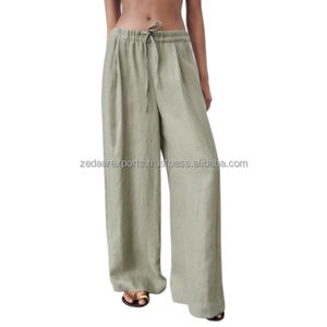 Custom <b>Women's</b> Business Straight Pant with Pleats Stretch Waist and Breathable Design Various Styles for Summer Business Wear - Product Image 4