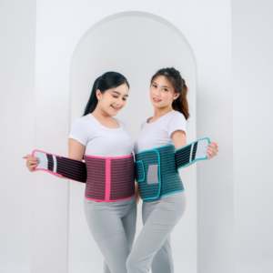 Corset en charbon de bambou nano de qualité supérieure, au design moderne et aux couleurs élégantes rose et turquoise, pour l'abdomen et la taille - Product Image 5
