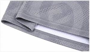 Shorts de basket-ball gris en maille pour hommes avec impression numéro 1, taille élastique mi-haute, respirants, séchage rapide, en polyester, shorts de sport formels - Product Image 4
