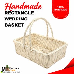 Cesta Rectangular de Mimbre para Boda, Artesanía - Product Image 1