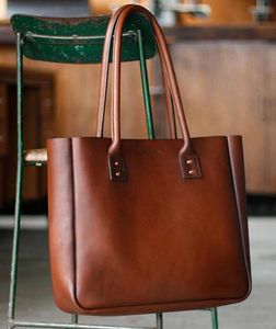 Genuine Leather <b>Tote</b> Bag Unisex Minimalist Design Open Top Shoulder Strap Casual Daily Use Durable Leather Handbags & Purse 2026 - Product Image 4