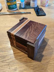 Premium Handmade Wooden Coasters for <b>Drinks</b>, Rustic Tabletop Protection and Elegant Home Decoration - Product Image 4